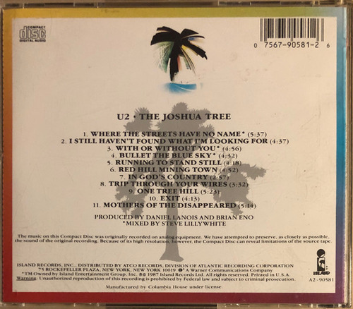 Cd U2 - Joshua Tree (Usado)
