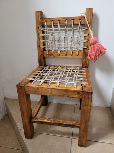 Silla Matera De Tiento Tejido Doble