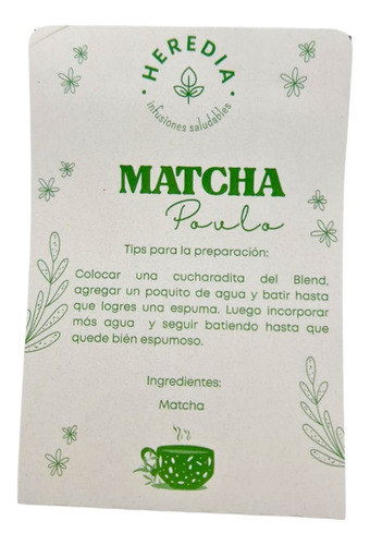 Matcha En Polvo X 40 Gr - Heredia