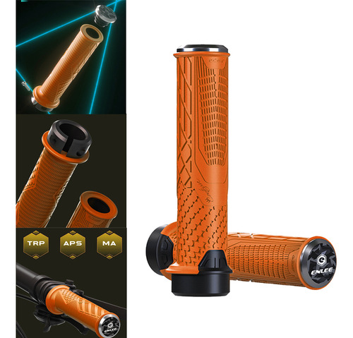 Empuñaduras De Manillar De Bicicleta, 1 Par De Naranja