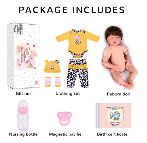 Charex Muñecas De Bebé Reborn Realistas De Cuerpo Suave D
