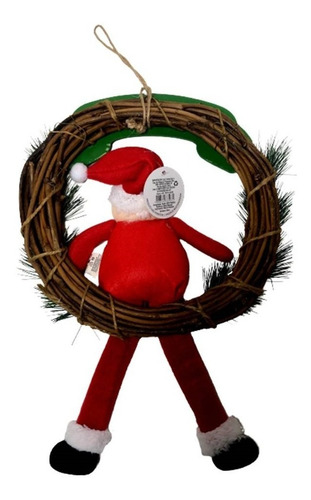 Enfeite De Porta Decoração Guirlanda Papai Noel Feliz Natal