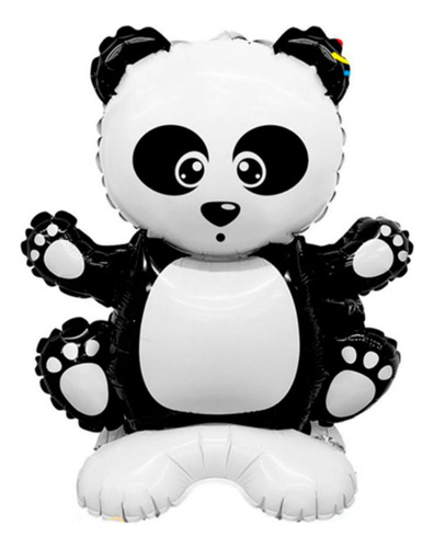 Globo Metalizado Oso Panda Con Base 45x60cm