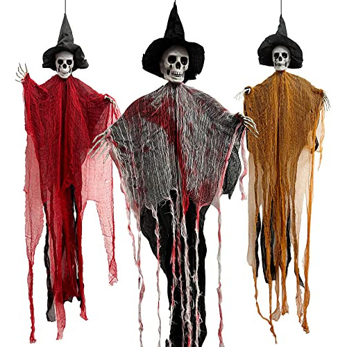 3 Paquetes De Espeluznantes Grim Reapers Colgantes De H...