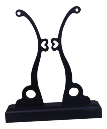 Soporte De Ventilador De Mano Chino Madera Grande Negro
