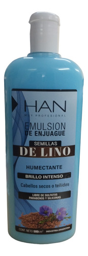 Emulsión De Enjuague Semillas De Lino Brillo Han 500 Ml