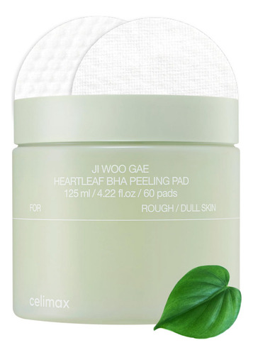 Celimax Ji.woo.gae Heartleaf Bha Peeling Pad Momento De Aplicación Noche Tipo De Piel Normal