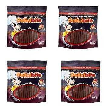 4bifinho Ossinho Flexível Petisco Cães Delicibife Carne 650g