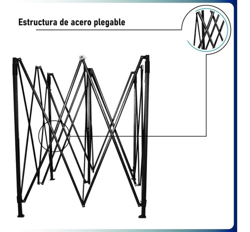 Imagen 7 de 7 de Carpa Toldo 3x3 Plegable Reforzado Impermeable Camping Playa