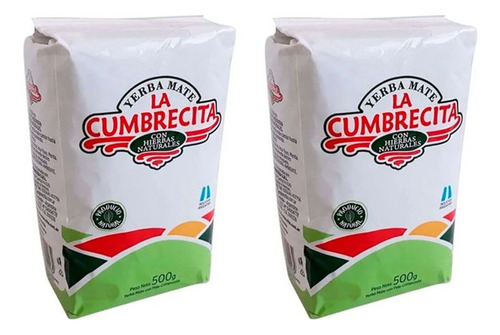 Yerba La Cumbrecita Con Hierbas Naturales 500g Pack X2u