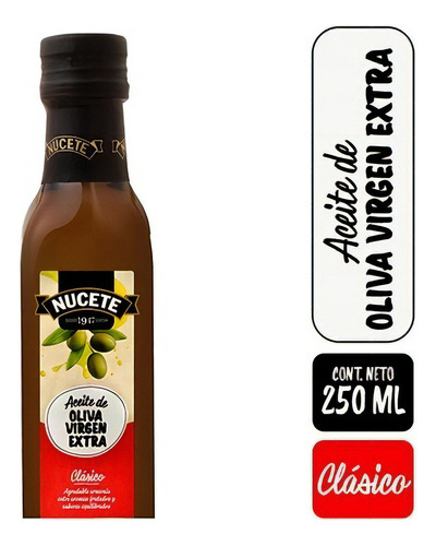 Aceite de oliva Nucete virgen extra botella por 250mL