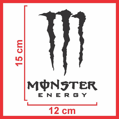 Calco Vinilo Sticker Monster Energy Moto Auto Tuning 15x12