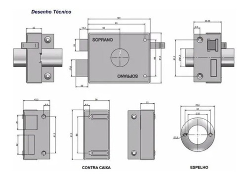 Fechadura Arouca 7072 Portao Ferro Zincado  7072zfz Cor Cromada