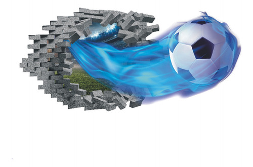 Adhesivo De Pared Tridimensional N Football 1530