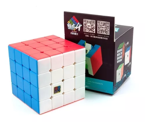 Kit 4 Cubos Magicos Diferentes Moyu Cubo Mágico Colorido 132