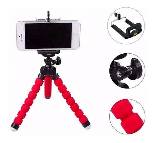 Mini Tripé Flexível Suporte  Câmera Digital Celular