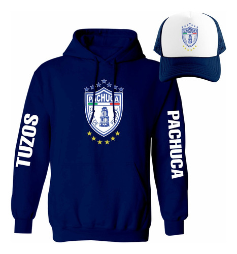 Kit Sudadera + Gorra Sublimada Mod Pachuca Los Tuzos Liga Mx