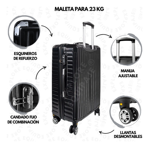 Maleta 26 Pulgadas Ligera 20 A 23 Kg Doble Llantas Candado