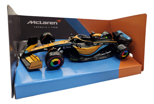 Cochecito en miniatura coleccionable Formula 1 Racing, 1/43 Burago, color amarillo, Mclaren 38063