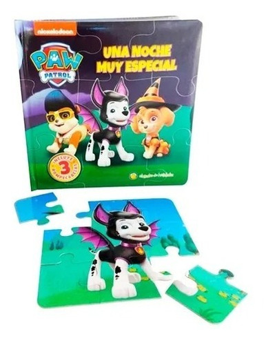 Libro Paw Patrol Una Noche Muy Especial Con 3 Rompecabezas