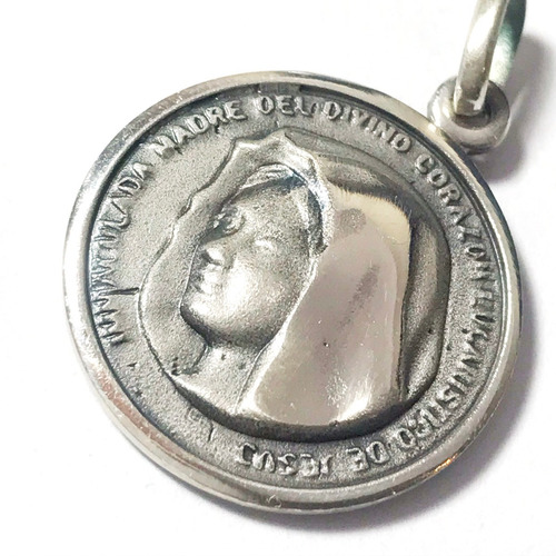 Medalla Virgen Del Cerro Salta  Escapulario. 22 Mm. Pla.925