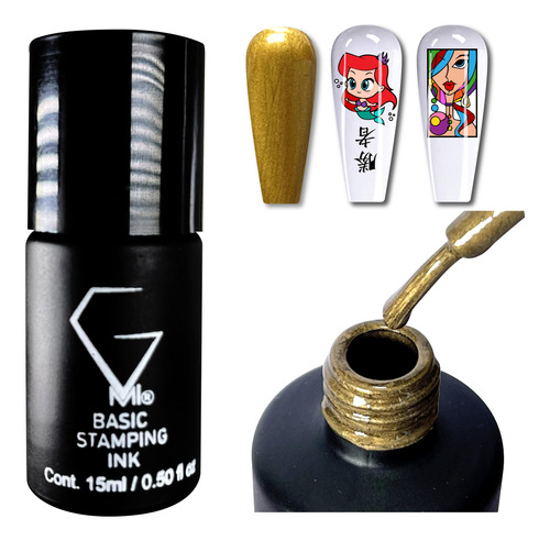Basic Stamping Ink 15ml Color Oro