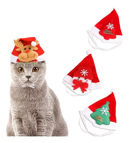 1 Sombrero De Navidad De 4 Piezas For Perros Y Gatos