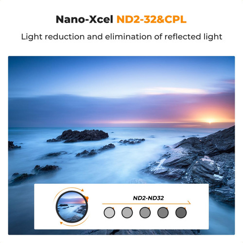 Filtro Nd 2-32 Y Polarizador Cpl 2 En 1 Kf