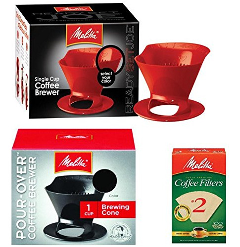 Melitta Ready Set Joe Single Taza Pour Over Café Brewer Ma.