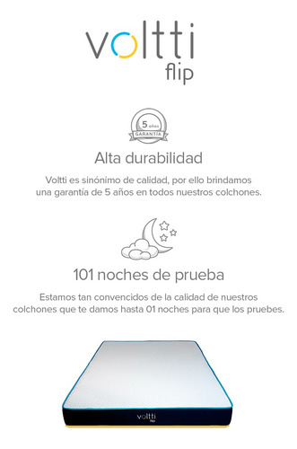 Imagen 9 de 10 de Colchón Nano Memory Queen Flip 2 Caras Diferente Firmeza