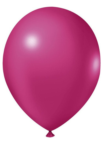 Balão Bexiga Liso Festa Decoração 9 Polegadas C/ 50 Und Cor Rosa-Fúcsia
