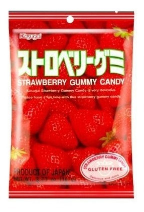 Bala Gelatinosa Sabor Morango- Kasugai Gummy 120g
