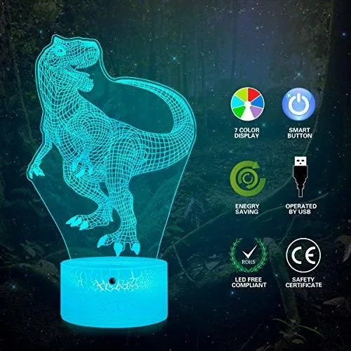 Elstey T rex Dinosaur Night Light L mparas De Noche 3d Para
