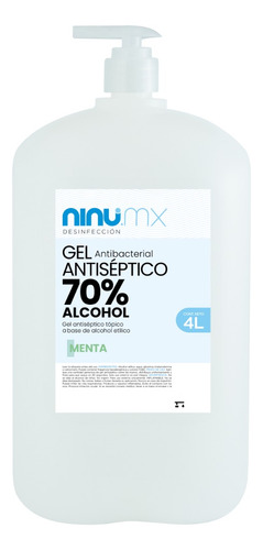 Gel Antibacterial Gel Antiséptico Ninu 4 L Con Dosificador