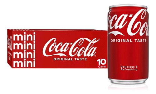 Coca Cola Original Taste Pack 10 Mini Latas 7.5oz 222ml