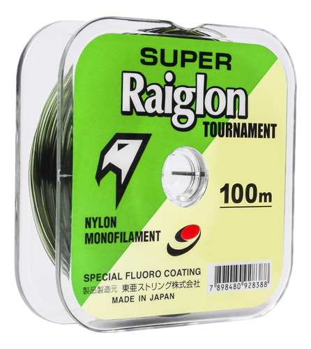 Tanza Super Raiglon Tour 9.0 0.50mm 100m Res.23,80kg Japón