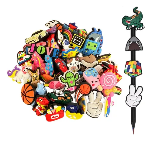 comprar 100pcs Toppers De Lápiz Mixtos: Encantos De Lápiz Kawaii Par