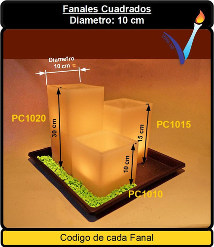 Imagen 5 de 7 de Pc1020 - 1 Fanal Cuadrado 10x20cm Maxima Luminosidad