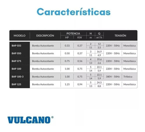 Imagen 2 de 6 de Bomba Pileta Autocebante Vulcano 0.75 3/4 Hp Piscina