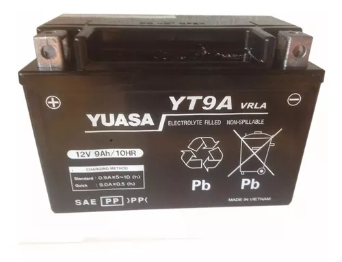 Batería Ytx9-bs = Yt9a Yuasa Gel 12v 9ah