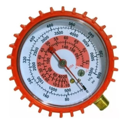 Manometro Alta R410   Con Protector- 800 Psi