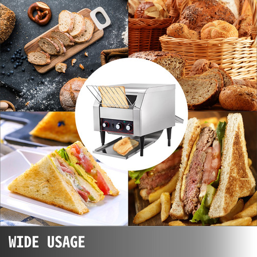 Vevor Horno Comercial Eléctrico Pizza 2600w Tostadora Inox Color Plateado