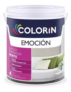 Látex Emoción Mate Colorin X 4 Lt Color Blanco mate