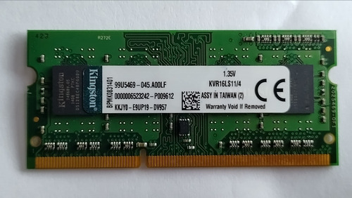 Memoria Ram 4gb 1 Kingston Kvr16ls11/4 Original.