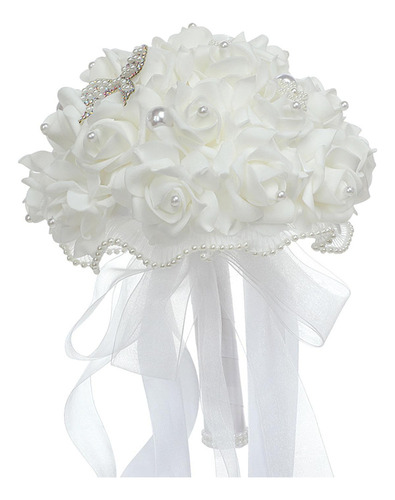 Ramo De Novia De Boda, Flores Artificiales De Mano,