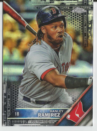 2016 Topps Chrome Black Refractor Hanley Ramirez 1b Red Sox