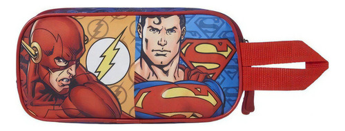 Lapicera Batman Justice League 3d Soft Doble Cierre Escolar Multicolor