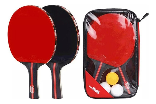 Ping Pong Tenis De Mesa 2 Raquetas + 3 Pelotas