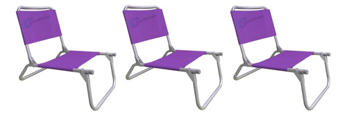  Playerita Plegable Silla Adultos Y Niños 90kg Combo X 3 U.