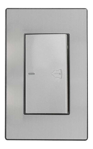 Placa Boton Timbre Sanelec 4644 Cordoba Acero Inoxidable